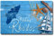 TRIOSK Kühlschrankmagnete Griechenland Magnet Insel Rhodos Spruch Souvenir Geschenk Mediterran Greece Rhodes für Reiselustige Frauen Männer Kühlschrank stark eckig groß 85x55 mm