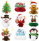 GEBETTER 9 Stück Weihnachten Party Bienenwaben Mittelstück Weihnachten Weihnachtsmann Merry Christmas Tischdeko Dekoration Tischaufsätze Deko Xmas Weihnachtsdeko für Weihnachtsfeier Weihnachtswaben
