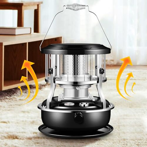 WTTTTW Chauffages extérieurs pour terrasse, radiateurs Portables au kérosène 2600 W, brûleur de Chauffage à mazout Rapide, Chauffage Portable à gaz pour Tente de Culture de Garage de terrasse