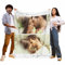 Personalisierte Decke,Decke mit Foto Personalisiert Decke mit Foto, Fotodecke mit Eigenem Foto,Super Weich Flanell Collage decke Geschenke für Vater, Mutter, Kinder, Haustiere, Freunde oder Paare