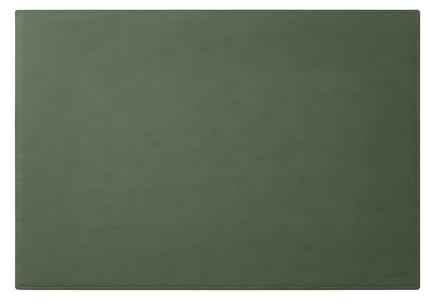 Eglooh - Mercurio - Schreibtischunterlage aus Leder Grün cm 65x45 - Handwerkliche Nähte und rutschfester Boden - Made in Italy