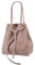 SH Leder ® Damen Echt Rindleder Shopper mit schleife und Innentasche in vielen Farben Schultertasche Henkeltasche 29x33cm Sandra G535 (Nude)