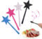 4 Pcs Salt and Pepper Shakers, Magic Star Wand Shaped Seasoning Bottle, Salt and Pepper Sets Refillable Spice Tools Seasoning Container with 3 Holes Kitchen Supplies for BBQ, Camping, Home, Restaurant