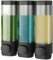 Accmuzzy Duschgel Spender,Shampoo-Spender für Dusche Ohne Bohren,3-in-1 Seifenspender Dusche für die Wandmontage im Bad (Schwarz, 3 Kammern) (1, Schwarz)