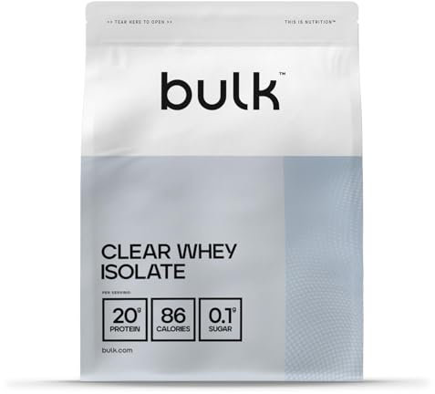Bulk Clear Whey Isolate | Cloudy Lemonade | 500g | 20g de protéines à absorption rapide | Faible teneur en sucre | Shake protéiné léger et fruité