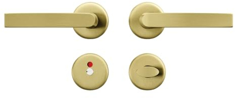 AXA Türbeschläge set - Klik Blok - Türklinken Innentüren mit Rosetten | Für Toilette und Badezimmer, Gold