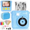 Macchina Fotografica Istantanea per Bambini 2.4/1080P - Videocamera Istantanea Bambini Fotocamera Digitale Giocattolo Regalo per 3-12 Ragazza Ragazzo con Carta da Stampa e Scheda da 32GB (Blu)