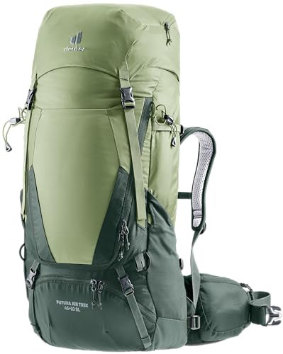 deuter Futura Air Trek 45 + 10 SL Damen Trekking Wanderrucksack grove-ivy 45+10 L