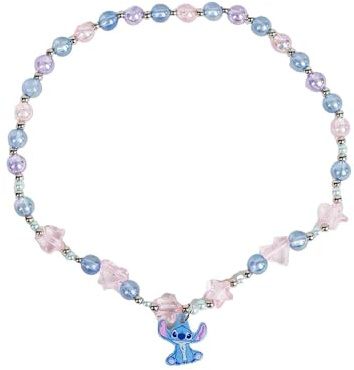 Disney Classic Stitch Halskette für Mädchen, um das Outfit Ihres Kleinen perfekt zu ergänzen, 7.0 X 15.0 X 0.1 CM, Vielseitig kombinierbar, Kein Edelstein