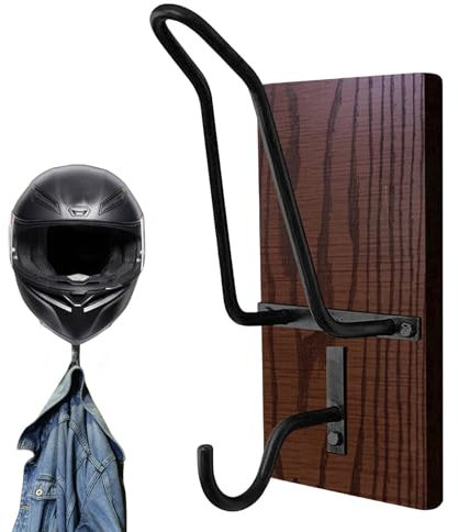 Motorradhelmständer | Helmständer | Motorradhelm Wandhalterung | Helmhalter Rack | Motorradhelmständer | Wandhalterung Jackenhaken Rack | Motorrad, Fahrrad, Jacke, Hut, Fußballhelm