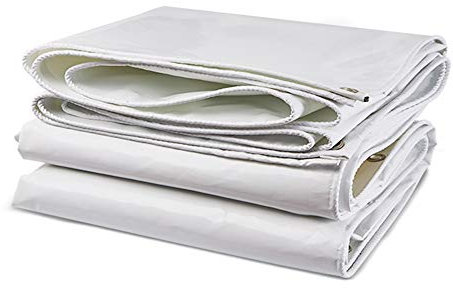 Bâche imperméable blanche épaisse - Toile d'abri de pluie pour extérieur - Pour bassin à poissons - Bâche de camion / 410