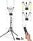 RIVER PHOENIX 50W Double Arm LED Light Kit for Makeup Artist, Lash & Beauty Light with Tripod, Remote & Bag