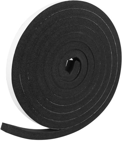 QWORK® Joint d'étanchéité en mousse, 5 m x 25 mm x 20 mm, bande d'étanchéité autocollant résistant aux intempéries, joint d'insonorisation, pour fenêtres, climatisation, fenêtres