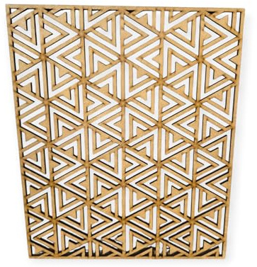 Avyli Geometric Laser Cut Wood Wall Art Panel, Decorative Interior Design, Made in UK (MDF, 36 x 29 cm (medium))