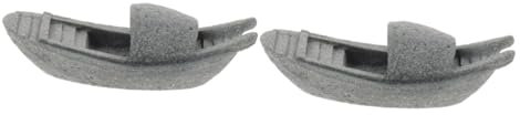 BUGUUYO 2pcs Aquarium Decorations Mini Terrarium Boat Planter Ornament Fairy Boat Bonsai Ornaments Boat Statue Aquarium Boat Ornament Fish Tank Underwater Ornaments Powder