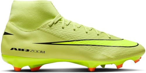 Nike Men's Zm Superfly 10 Acad Fg/Mg Football Shoe, Limelight/Volt/Hyper Crimson, 6
