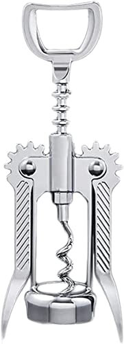 Wine Corkscrew， Women Party,Bar,Glass Beer Bottle Metal Waiters Bulk Lever Silver Wing Heavy Duty Manual Cork Screw Tool for Men Birthday Gift,Openin