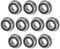 M METERXITY 10-Pack F696-2RS Flanged Ball Bearing, 6 x 15 x 5mm Double Rubber Shielded Chrome Steel (GCr15) Flange Rip Bearings for Wheelbarrow/Printer/Fax Machines/Power Tools