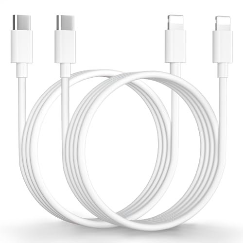 KINPEE Câble USB C vers Lightning 1M+2M [Certifié MFi],Cable Chargeur USBC Cable iPhone USB C Câble Lightning Cable Charge Rapide Cordon Chargeur iPhone Fil USBC pour iPhone14/13/12/11/XR/8/7/SE/iPad