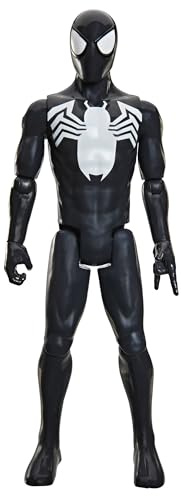 Marvel Spider-Man Titan Serie Black Suit Spider-Man Action-Figur (Skala 30 cm), Superhelden-Spielzeug für Kinder ab 4 Jahren