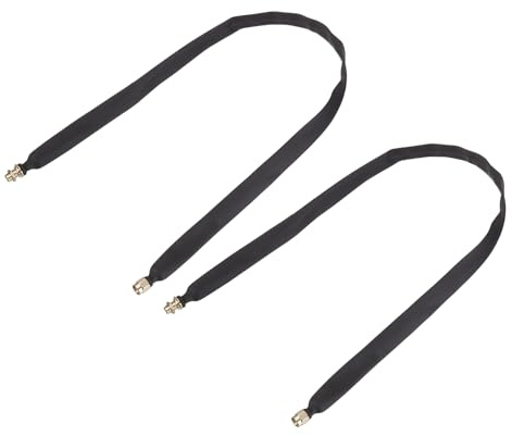 sourcing map Door/Window Pass Through Flat Coaxial Cable with SMA Male to Female 1.64ft/50cm Cord Flat Coax Cable Pigtail Extension for Antenna Router Pack of 2