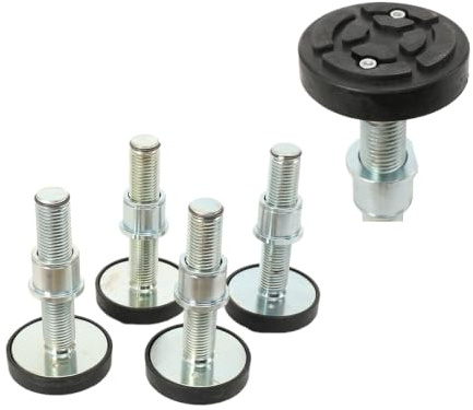 PDOOTD 4 Stück Drehteller Gummiteller Tragarmteller Ø50mm Universal | für Hebebühne ausdrehbar Aufnahme, aus Gummi & 45 Stahl, für 2 Säulen Hebebühnen ausdrehbar Aufnahme