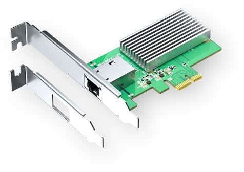 XikeStor Scheda di rete PCIe Realtek RTL8127AT chip per PC e server | Porta RJ45, 1G/2.5G/5G/10G multi-Gigabit, PCIe 4.0 x1, Wake-on-LAN, compatibile con PCI Express X1, X4, X8, X16