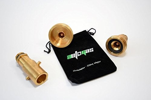 ACME/Dish/Bajonett 3 Stück Autogas LPG Camping Adapter M21,8 inkl. Sinter Filter und Tankadapter Tasche Neue Serie