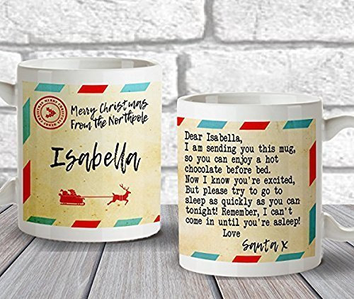 Personalised Christmas Eve Mug. Letter from Santa X 3