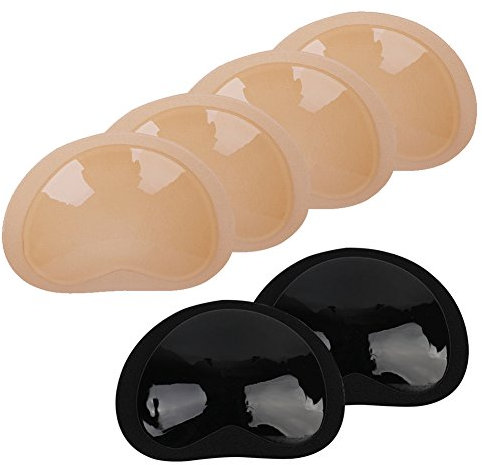 Nimiah Silicone Bra Inserts Breast Pads Breathable Removable Push Up Sticky Bra Pads 3 Pairs for Women