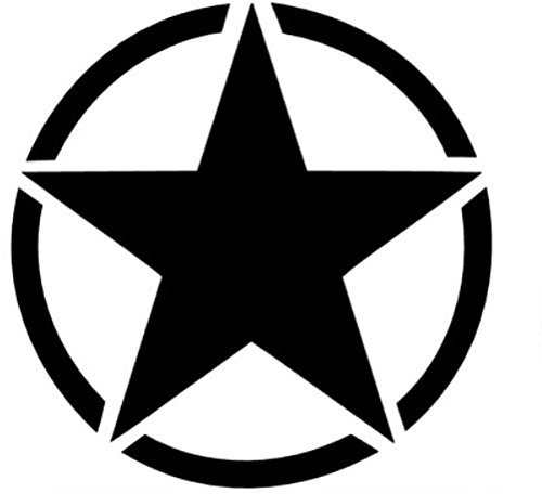 US Star Aufkleber 40x40cm Amerika Stern Aufkleber für Ihr Auto oder Motorrad (91/15) (weiß Glanz)