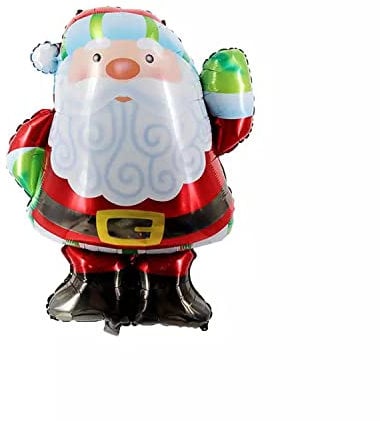 Folienballon Weihnachten -Weihnachtsmann winkend, ca. 89 x 75,5 cm - Groß XL Santa Xmas Weihnachstabaum Helium Folienluftballon Luftballon Weihnachtsfeier Party Deko Kopper-24 Dekoration