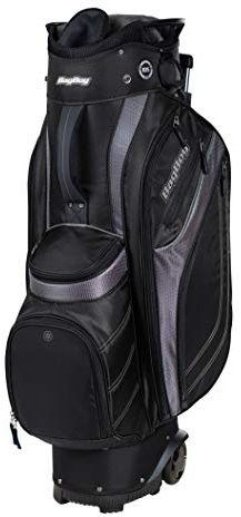 BagBoy Transit Sac pour chariot de golf avec 14 compartiments et des roues, Black/Charcoal/Silver