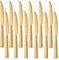 Buyer Star Cuchillos para carne de 12 piezas, juego de cubiertos de acero inoxidable dorado para el hogar, la cocina o el restaurante, apto para lavavajillas