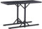 vidaXL Gartentisch Witterungsbeständig Terrassentisch Balkontisch Esstisch Gartenmöbel Tisch Bistrotisch Schwarz 110x53x72cm Glas Poly Rattan