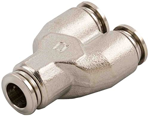 RS PRO Steckfitting, Rohr-zu-Rohr, Messing vernickelt, 20bar, Packung a 10 Stück