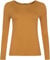 Women Long Sleeve T-Shirt Top Basic Casual Plain Stretch Vest Body Blouse Tee Layering, M/L 12-14, Mustard