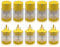 ELEGRP Beleuchtetes elektrisches Stecker- und Stecker-Set, gerade Klinge, 15 A, 125 V, NEMA 5-15P, NEMA 5-15R, 2-polig, 3-Draht-Erdung, handelsübliche Qualität, Gelb, 1 Set
