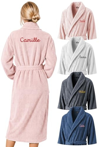 KDO MAGIC Peignoir de bain Personnalisé pour Femme Rose L