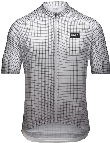GORE WEAR Herren Fahrrad-Kurzarmtrikot Grid Fade, M, Grau/Weiß