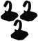 UKCOCO Mode Uhrenbox 3pcs- förmige Uhr Display Rack Armreif Halter Armband Lagerregal Wildleder Armreif Display Stand schwarz