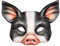 Boland - Halbmaske, realistischer Druck, Gummizug, Karneval, Halloween, Fasching, Mottoparty, Kostüm, Theater, Verkleidung, Accessoire