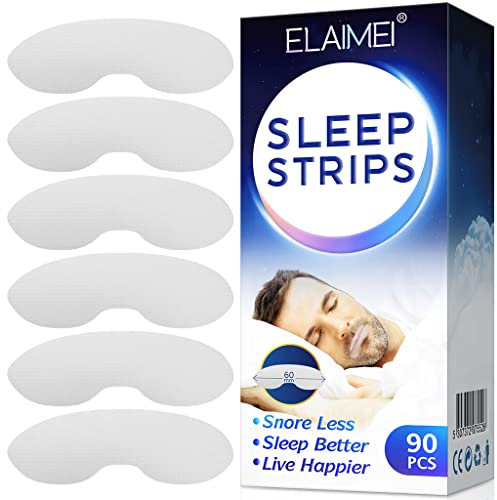 PGthree 90Pcs Sleep Strips Mouth Tape for Nose Breathing Less Mouth Breathing Improve Nighttime Sleeping Instant Snoring Relief snoring aids Straps Stop snoring for Mouth breathers for Adults for Men
