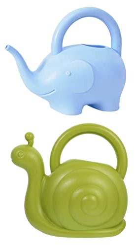 DOITOOL 2 x Gießkanne Aufsatz Gießbrause Elefanten-Gießkannen für Kinder, Schnecken-Design, Gießkanne für den Garten Gießkannenaufsatz