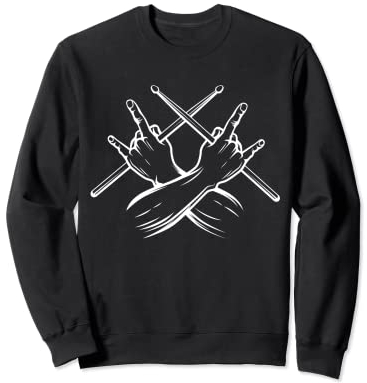 Schlagzeug Drummer Drumsticks Rock Schlagzeuger Sweatshirt