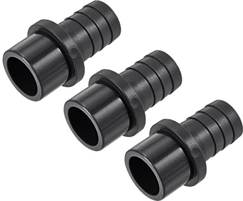 sourcing map Raccordo per tubo in PVC, 20 mm x 25 mm, connettore rapido, connettore a tubo diretto, nero, confezione da 3