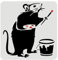 FINGERINSPIRE Banksy Maus Malschablone Schablone 30x30cm Banksy Ratten Schablone Graffiti Druckschablone Wiederverwendbare Maus Muster Schablonen zum Malen auf Holz, Boden, Wand, DIY Home Decor