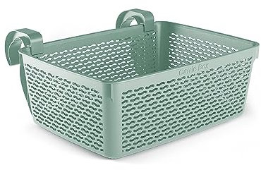 Carrie Box Pool Aufbewahrungskorb Grün | 18.7 L | Pool Korb aus Recyceltem Kunststoff | Pool Zubehör | Aufbewahrungskorb & Getränkehalter für den Pool