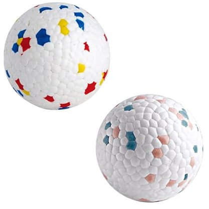 Edoxus 2 Stück Super Dehnbar Hundeball Hundespielzeug Unzerstörbar Interaktives Wasserspielzeug Schwimmender Hüpfbälle Bouncing Ball für Kleine und Mittelgroße Hunde, 6.3cm