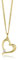OROVI Damen Goldschmuck, Gold Herzanhänger mit Zirkonia, Kettenanhänger aus 9 Karat (375) Gelbgold inklusive kostenloser Silber Kette (45 cm)